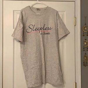 Sleepless in Seattle Pajama Dress in Heather Grey